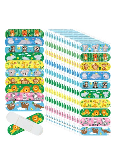 اشتري Kids Cartoon Bandages, 10 Styles Flexible Adhesive Colorful Cute Bandages, Waterproof Breathable Bandages, Knuckle Fingertip Breathable Stickers Protection, for Scrapes and Cuts (200 Pcs) في الامارات