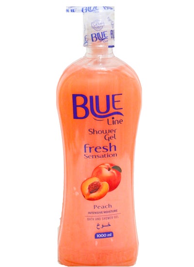 Buy Blue Line Shower Gel Fresh Sensation With Peach1000Ml in Egypt