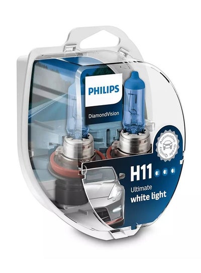 Buy Diamond Vision 5000K H11 Car Headlight Bulbs 12V (Pair) in UAE