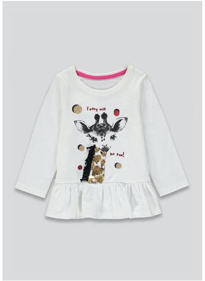 Buy Girls Two Way Sequin Giraffe T-Shirt in Egypt