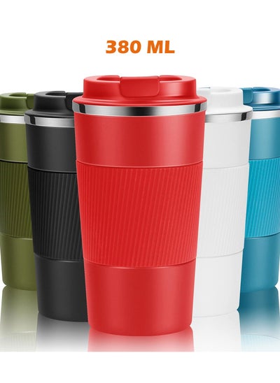 Buy 380ml Travel Mug Reusable Insulated Coffee Cup Vacuum Insulation Stainless Steel Thermal Coffee Mug for Hot And Cold Drinks in UAE