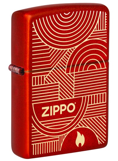 اشتري Zippo 48705 49475 Abstract Lines Metallic Red Windproof Lighter في الامارات