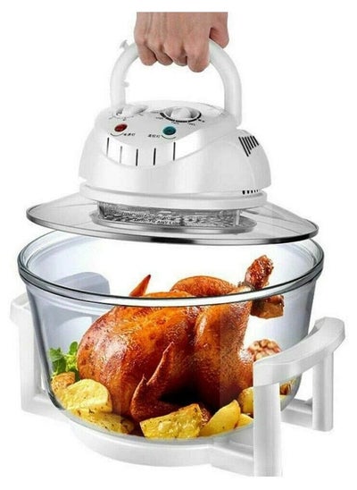 Buy Electric Air Fryer Turbo Convection Oven Roaster Steamer, Glass Air Fryer, Halogen Oven Countertop Great for oil free quick healthy meals, French Fries & Chips on Infrared Convection. in UAE