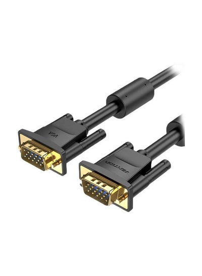 Buy VGA Male-To-Male Cable With Copper Conductor Black in UAE