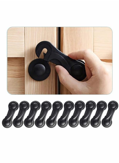 Buy Baby Child Safety Cabinet Locks, Easiest 3M Adhesive Baby Proofing Latches, No Tools are Needed, Use for Multi-Purpose for Furniture, Kitchen, Ovens, Toilet Seats, Fridge, Cupboard (10Pack) in Saudi Arabia