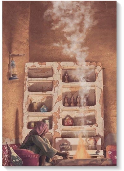 Buy Old Times Themed Wall Art Painting Multicolour 40x60cm in UAE