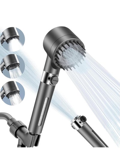 Buy Handheld Shower Head, Removable Shower Head Accessories, 3-Mode Multi-Function Massage Shower Head in UAE