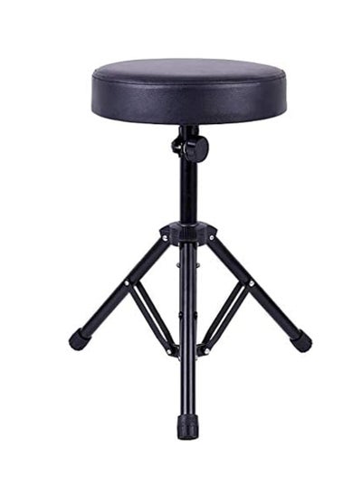 اشتري Drum Playing Folding Stool With Adjustable Seat Black في الامارات