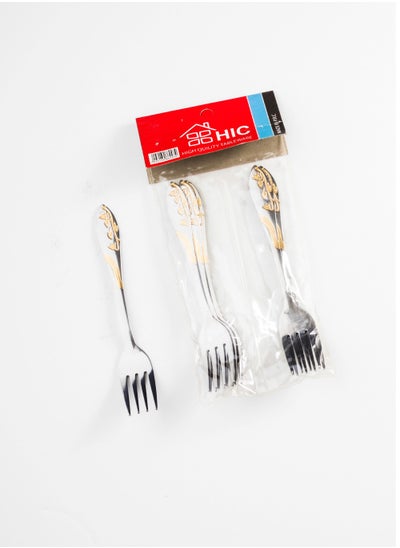 Buy steel dessert fork set of 6 pcs in Saudi Arabia