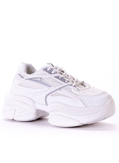 Buy KO-83 Leather Sneakers With A Beautiful Sole - White in Egypt