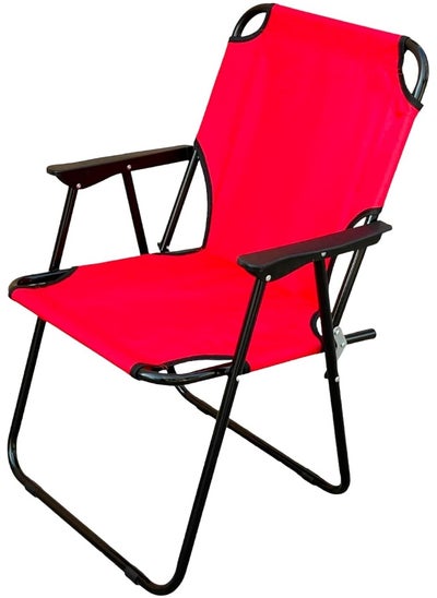 اشتري GO2CAMPS Foldable Camping Chair with Hand Rest for Kids | Outdoor Collapsable Chair as Fishing Chair or Festival Picnic Chair | Kids Camping chair Lightweight and Durable for Outdoor Activities (Red) في الامارات