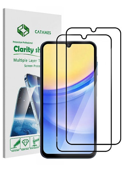 اشتري 2 Pack Samsung Galaxy M15 5G Screen Protector Full Coverage Screen Protector Clear Anti-Bubble Shield Tempered Glass Screen Protector في الامارات