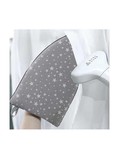 Buy Garment Steamer Ironing Glove, Waterproof Heat Resistant Anti Steam Mitt with Finger Loop, Complete Care Protective Steaming Accessories for Clothes (Grey stars) in Saudi Arabia