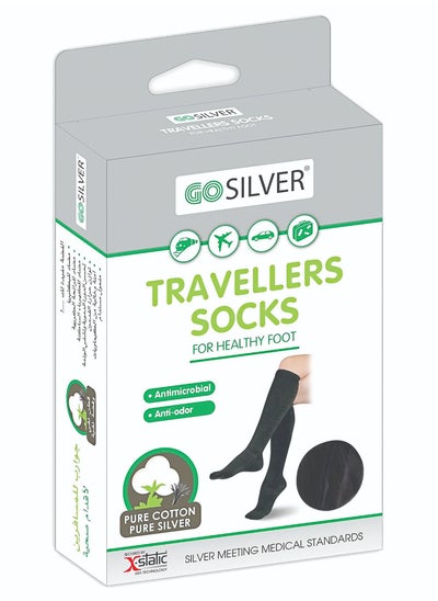 Buy Compression Socks for Traveling Black Size 39/42 in UAE