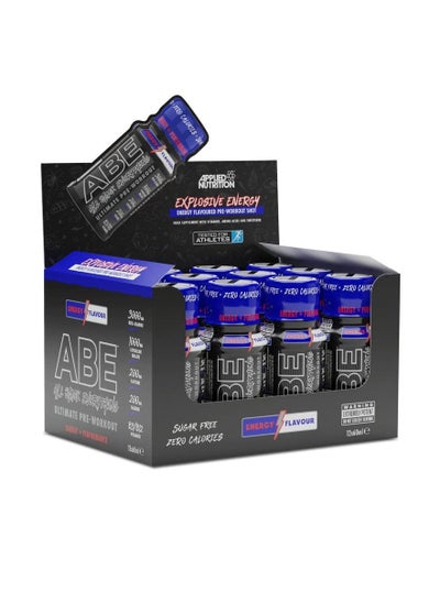 اشتري Applied Nutrition ABE Pre Workout Shot - All Black Everything Pre Workout Energy Shot (Box 12 Units x 60ml) ENRGY GLAVOR) في السعودية