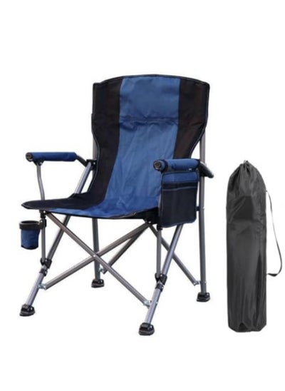 Buy Portable Folding Camping Chair with Carrying Bag Ultralight Foldable Camping Beach Chairs Folding Lawn Chairs Blue in UAE