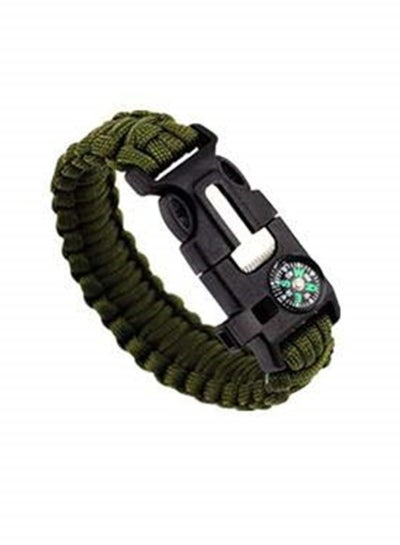 Buy 5 in 1 Outdoor Rope Paracord Survival Gear Escape Bracelet Flint/Whistle/Compass 2565 in UAE