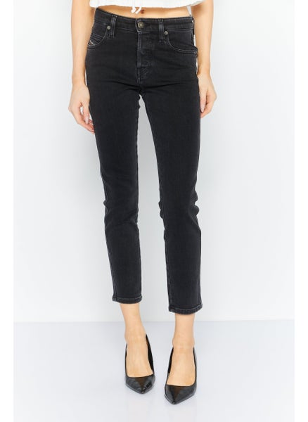 اشتري Women Slim Fit Washed Stretchable Denim Jeans, Black في الامارات