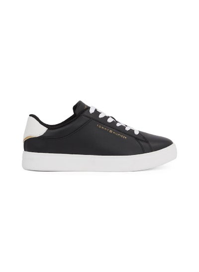 Buy Women's Essential Court Trainers - Leather, Black in UAE