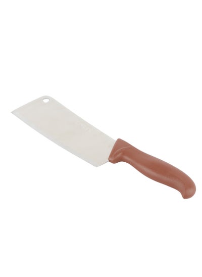 Buy Stainless steel cleaver knife - brown 31 cm in Saudi Arabia