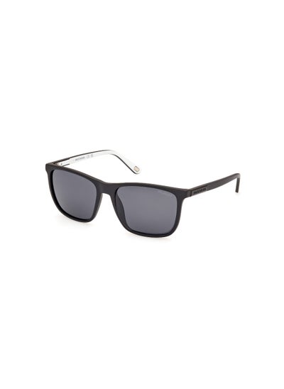 Buy Men's Rectangular Shape  Sunglasses SE636202D57 Lens Size: 57 Millimeter - Matte Black in UAE