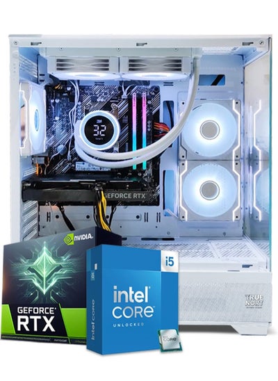 اشتري جهاز كمبيوتر للألعاب من True Nort، مع معالج Intel Core i5-13400F، بطاقة RTX 4060، 16 جيجابايت ذاكرة RAM، 1 تيرابايت SSD، نظام تشغيل Windows 11 Pro، صندوق أبيض. في الامارات