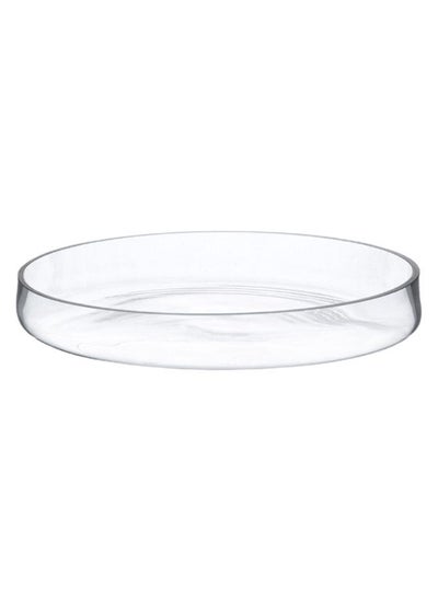 Buy Clair Glass Decorative Bowl, Clear - 26x3 cm in UAE