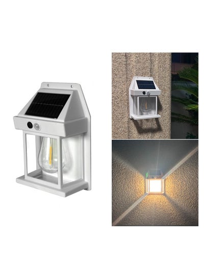 اشتري Retro Solar Wall Lamp Fence Lamp Motion Sensor Tungsten Filament Courtyard Lamp في السعودية