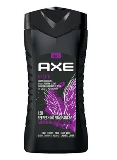 Buy Excite 3 In 1 Body Face & Hair Wash for Men Long-Lasting Fragrance 250 in Egypt