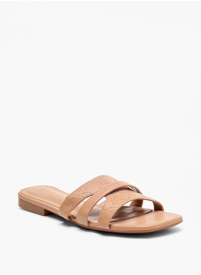 اشتري Women's Monogram Detail Slip-On Flat Sandals في السعودية