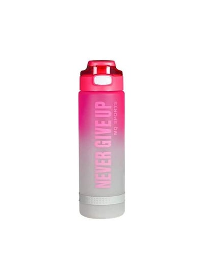 Buy Never give up-sports water bottle 1000 ml, bpa free leakproof motivational water bottle for travel, fitness, outdoor sports, home, school, gym, yoga &office - multicolor in Egypt