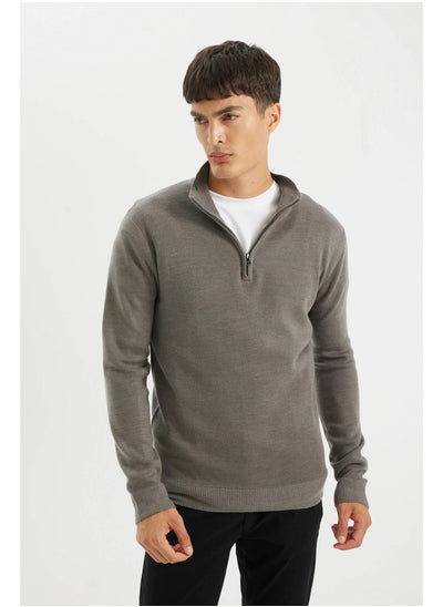 Buy Man Tricot Standart Fit Halfzip Long Sleeve Pullover in Egypt