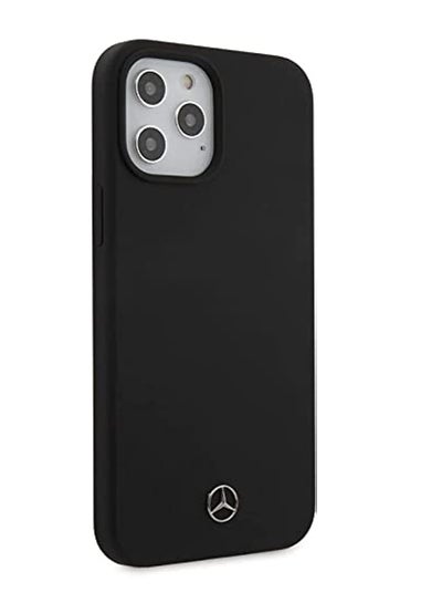 Buy Mercedes-Benz silicon Case for iPhone 12 Pro Max 3D Metal Logo - Black in Egypt