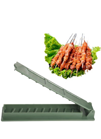 اشتري Kebab Maker Plastic Kebab Press Manual Kabob Mould Foldable Flat Kabobs Skewers Maker for Outdoor Grilling Barbecue Foldable Grill Rack Kebab Brochette Maker for Kitchen Outdoor في الامارات