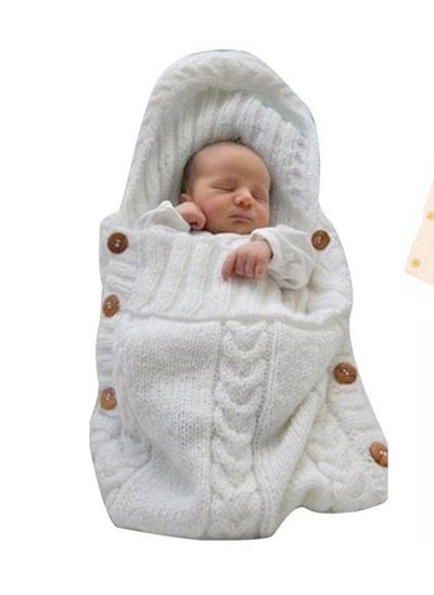 Buy Newborn Baby Wrap Swaddle Blanket Knit Sleeping Bag Receiving Blankets Stroller Wrap for Baby in UAE