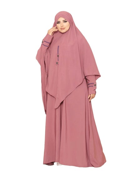 Buy Iedna two pieces of crepe material, one size, can be worn up to 90 kilos for women in Egypt