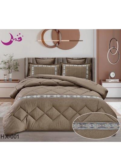 Buy Two Person Summer Bed Sheet 6 Pieces Medium Microfiber Filling 230 x 250 Cm in Saudi Arabia