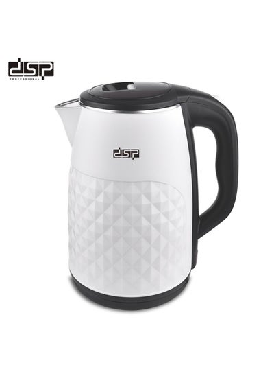 Buy DSP Electric Kettle, 2.5 Liter, 1500 Watt, White  - KK1142 in Egypt