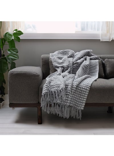 Buy Handmade Grey Throw Blanket Dt2306-Gry in UAE