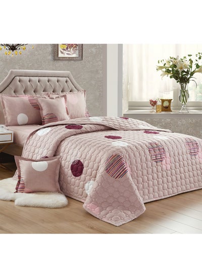 Buy Compressed Colored Comforter Set Single Size 4 Pieces 1 comforter + 1 bed sheet + 1 Pillowcase + 1 cushion case in Saudi Arabia