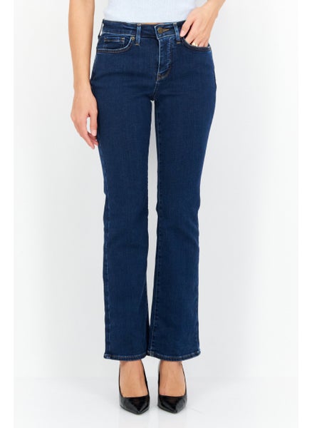 Buy Women Pettie Fit Washed Denim Jean, Navy in Saudi Arabia