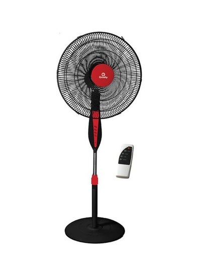 Buy Grouhy Stand Fan with Remote Control, 18 Inch Black and Red - USS-18026-R in Egypt