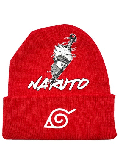 Buy Naruto Knitted Cartoon Printed Hat in UAE