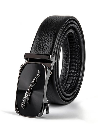 Buy 120CM Automatic Buckle Layer Cowhide Belt For Mens Belt in UAE