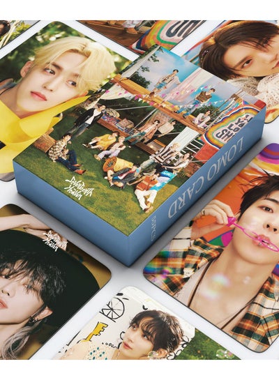 اشتري 55 Pcs Kpop SEVENTEEN New 11th Mini Album (SEVENTEENTH HEAVEN) Lomo Cards Seventeen Card Postcard Photocards with Greeting Card For Fans Collection Gifts في السعودية