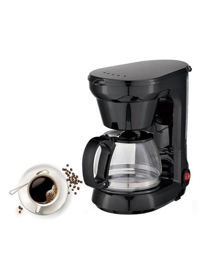 Buy Coffee Maker with 750ML Glass Carafe and Keep Warm Feature for Drip Coffee and Espresso 6 Cup Black in UAE