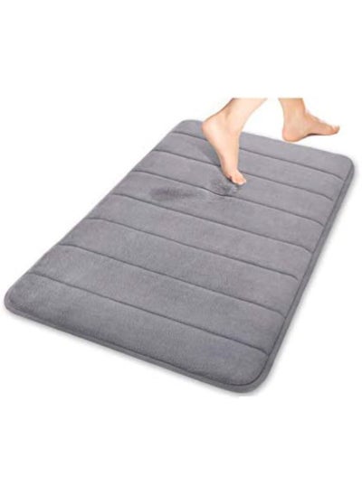 اشتري Floor Carpets Bath Mat Rugs Anti slip Memory Foam Non slip Bathroom Mat Soft Bathmat Water Absorbing Carpet 15.7 X 23.6 Gray في الامارات