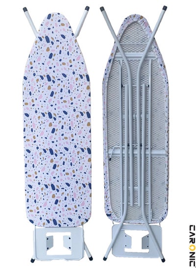 Buy Ironing Board with Heat Resistant Cover Large Adjustable Height Folding Ironing Board Thick Felt Cushion in UAE