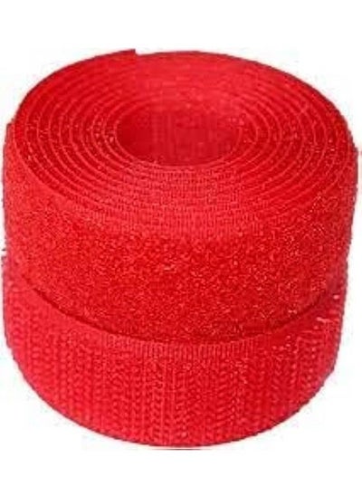 اشتري Colored Nylon Scotch Velcro Hook and Loop Tape without Glue Magic Tape for Sew on Accessory Belts (Orange) في مصر