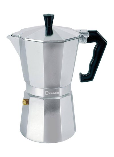 Buy Dessini aluminum 6cup coffee maker  300ml black/silver in UAE